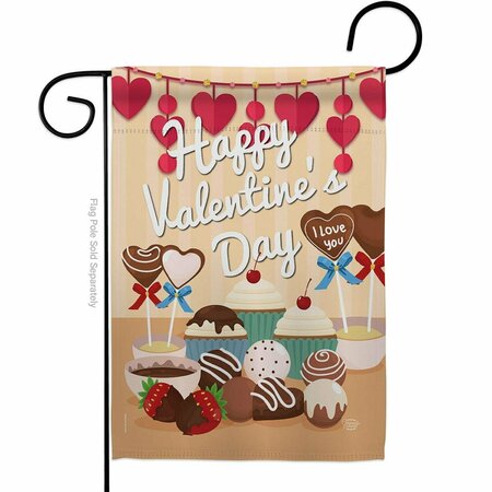 CUADRILATERO Sweet Valentines Day Springtime Double-Sided Decorative Garden Flag, Multi Color CU3888988